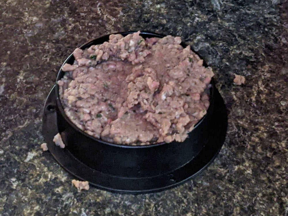 adding top layer of meat