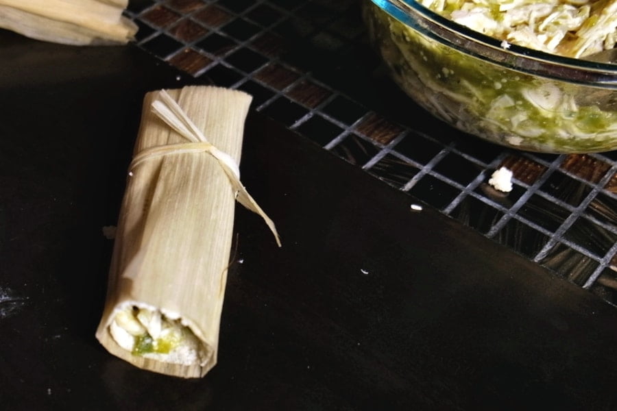 Tamale before steaming