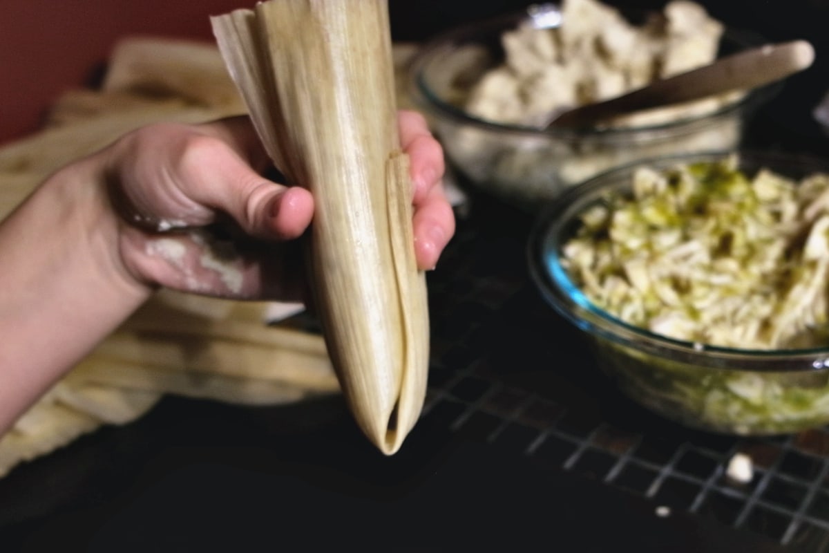 Tamale tying